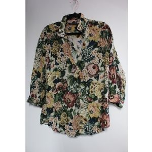 ZARA ~ Floral blouse (XL)